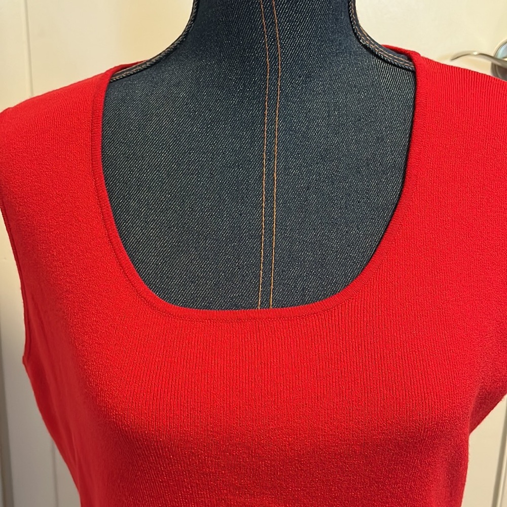 Chico’s design size L red sweater shell vintage - Picture 3 of 5